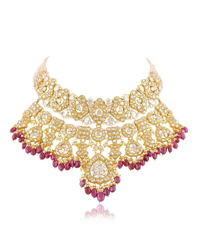 beaded wrap bracelet handmade Dhvani Polki Necklace