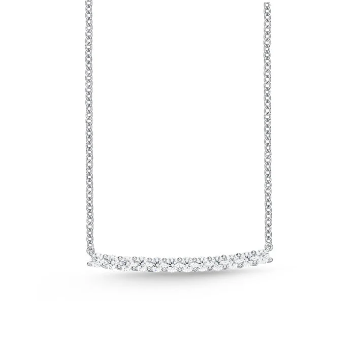 gothic bat ring sterling silver Diamond Bar Necklace .74-.83ctw approx.