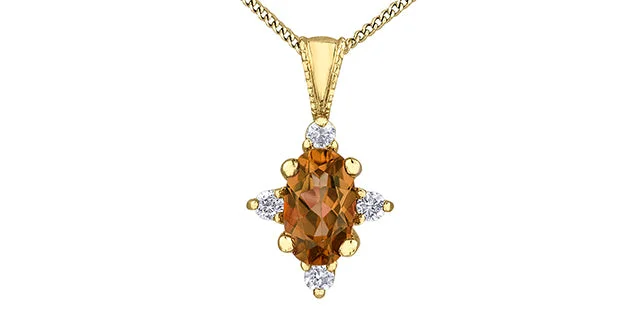chunky chain necklace trendy Diamond & Citrine Gemstone Pendant & Necklace