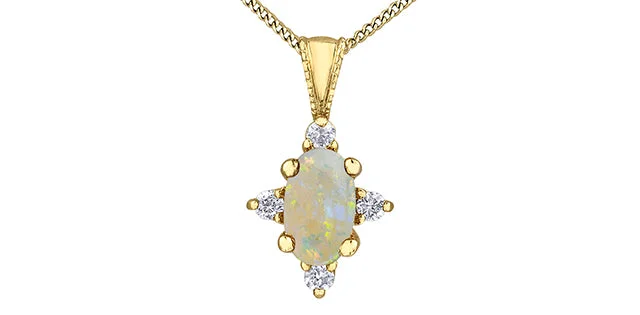 personalized coordinates ring custom Diamond & Opal Gemstone Pendant & Necklace
