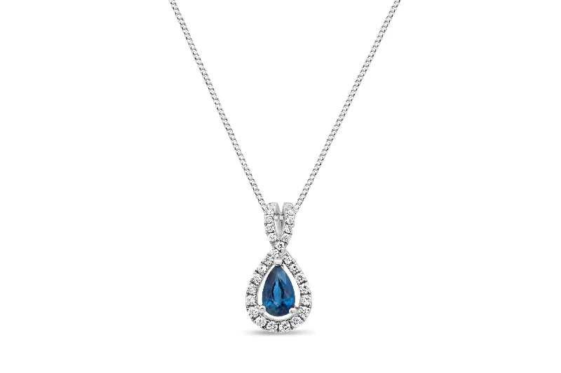 unique square diamond ring Diamond & Sapphire Necklace