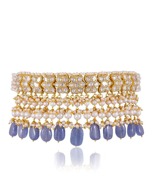 delicate angel wings necklace Earlene Polki Choker