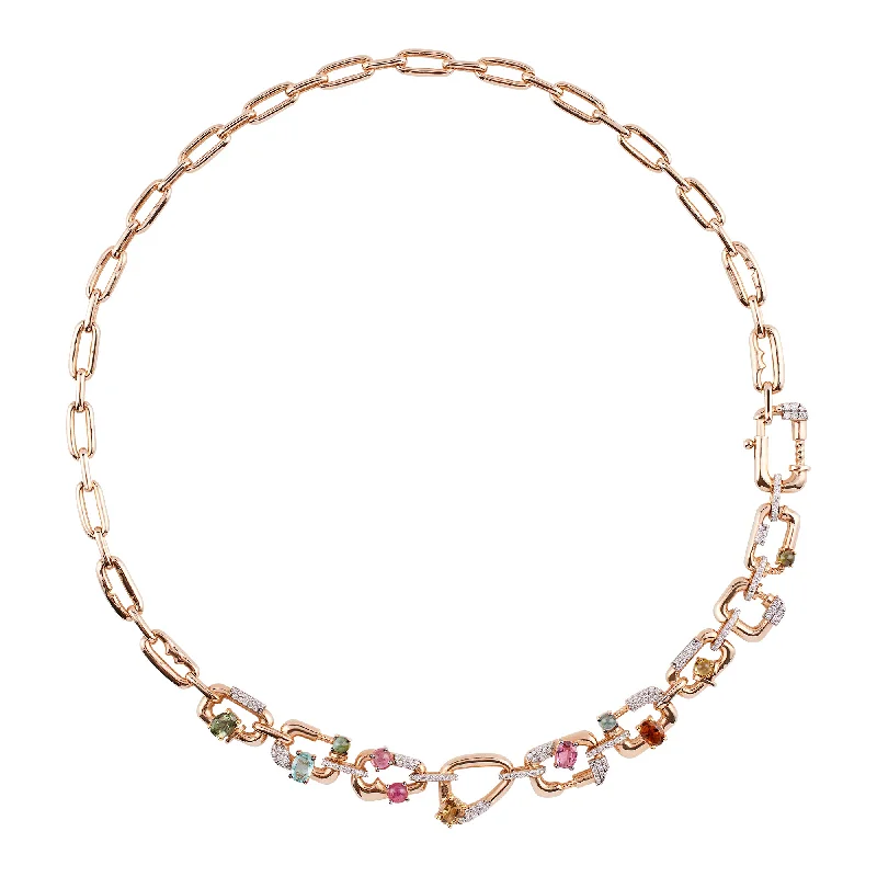 gold-plated figaro chain Echo Necklace