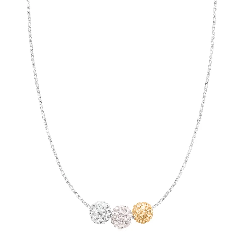 diamond halo engagement ring Eclipse Sterling Silver with Pink and White and Yellow Austrian Crystals Ball Pendant Necklace