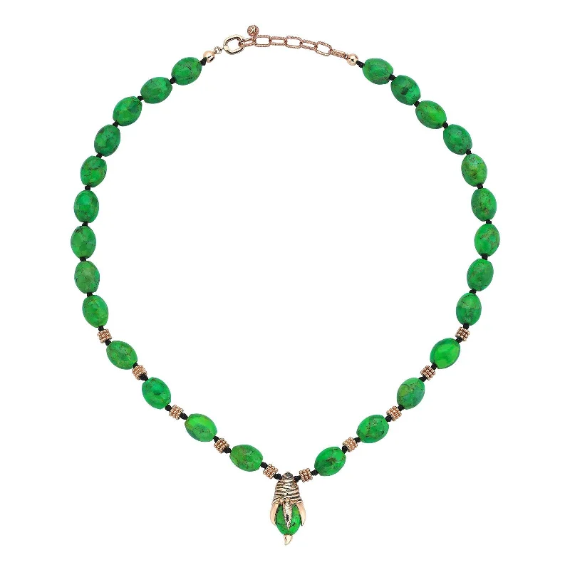 pearl and silver bracelet Emerald Queen Necklace