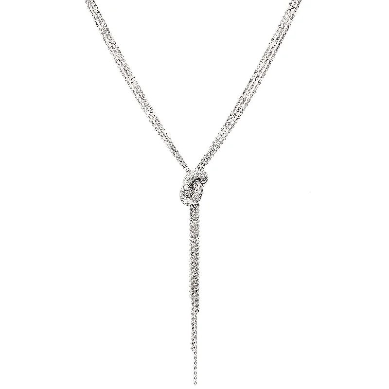 infinity heart necklace personalized The Legacy Knot 18K Whitegold Necklace w. Diamonds