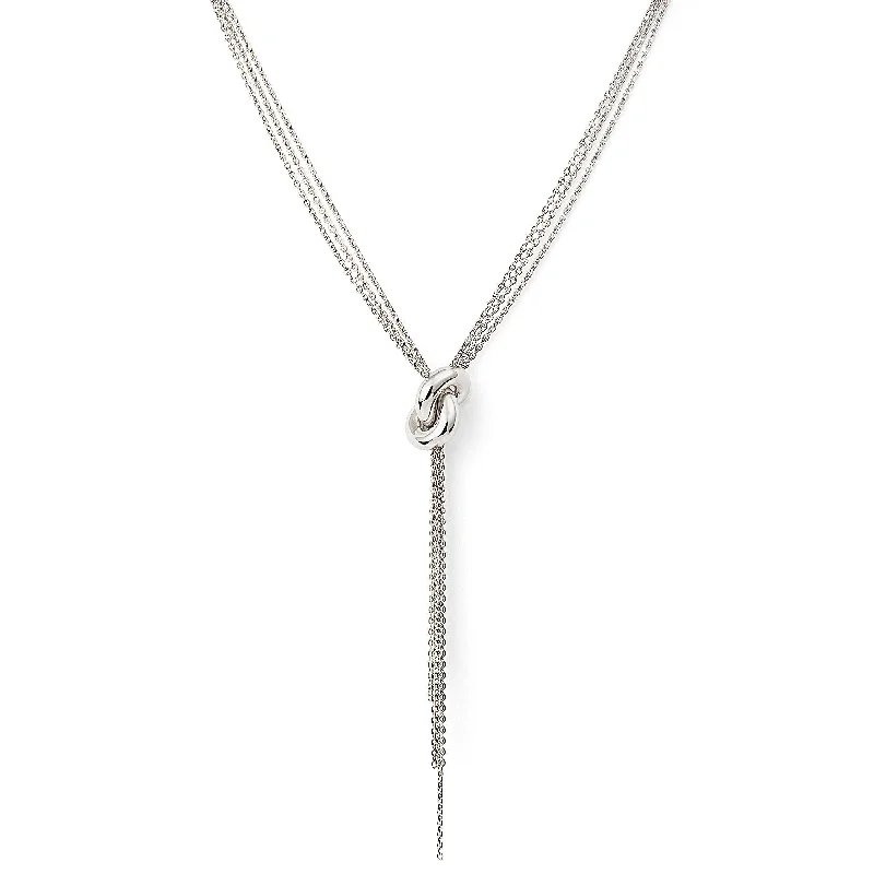 bold chunky cocktail ring The Legacy Knot 18K Whitegold Necklace