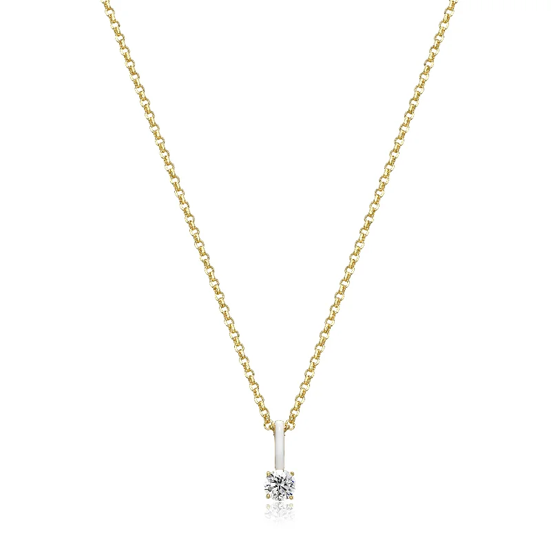 oval blue sapphire ring Gold Plated & White CZ Necklace