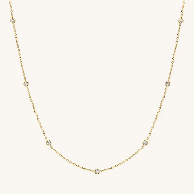 personalized name ring Halo Necklace
