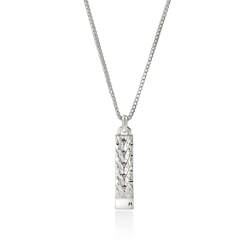 minimalist stacking rings set Hammered Pendant Necklace, Sterling Silver
