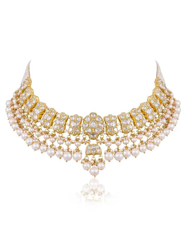celestial star cluster earrings Harleen Polki Necklace