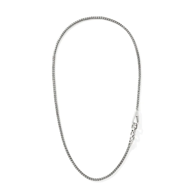 personalized bar necklace silver Hook Station Necklace, Sterling Silver, 3.5MM