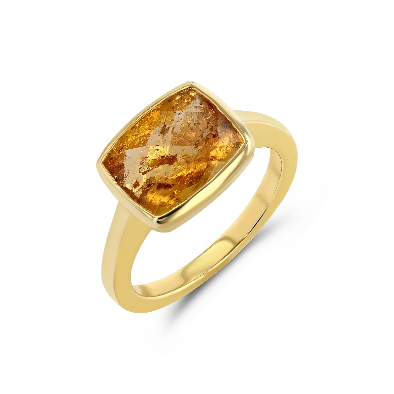 Imperial Topaz Bezel Set Ring