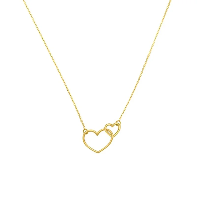 unique emerald green ring INTERWOVEN OPEN HEART NECKLACE