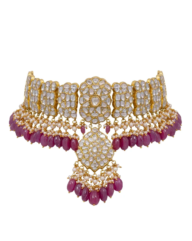birthstone stacking rings set Jasnima Polki Choker