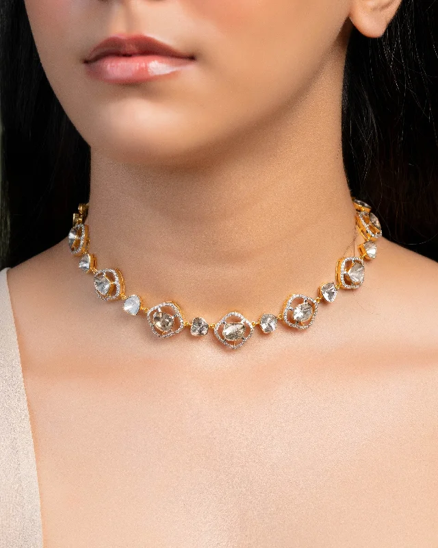 sapphire halo engagement ring Jiya Polki And Diamond Choker