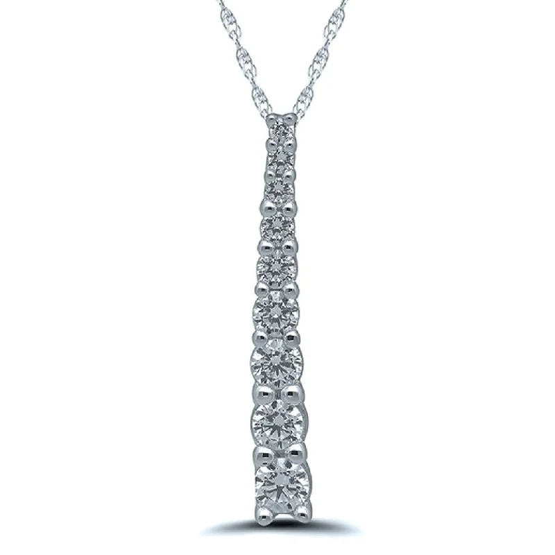 personalized engraved locket JOURNEY STYLE DIAMOND PENDANT, .25 CT TW