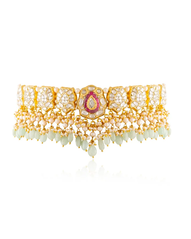 handmade braided anklet Kajal Polki Choker