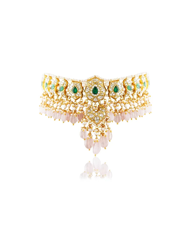 delicate marquise diamond band Kareena Polki Choker