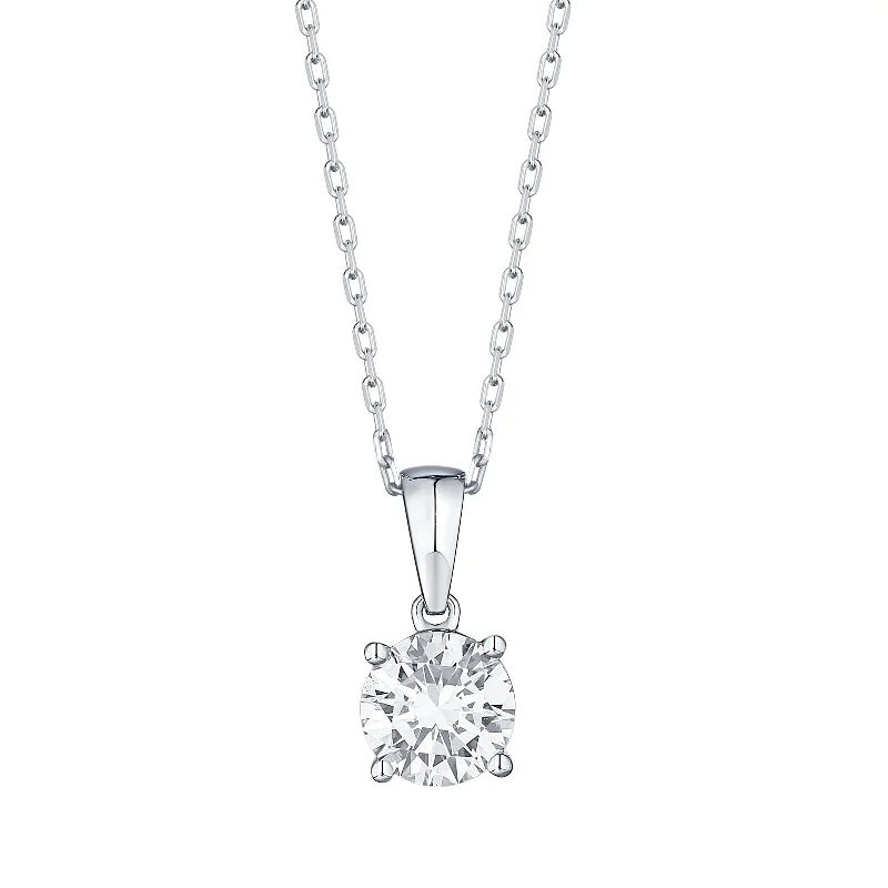 vintage diamond brooch Lab Grown Diamond Solitaire Pendant (0.5 ctw)