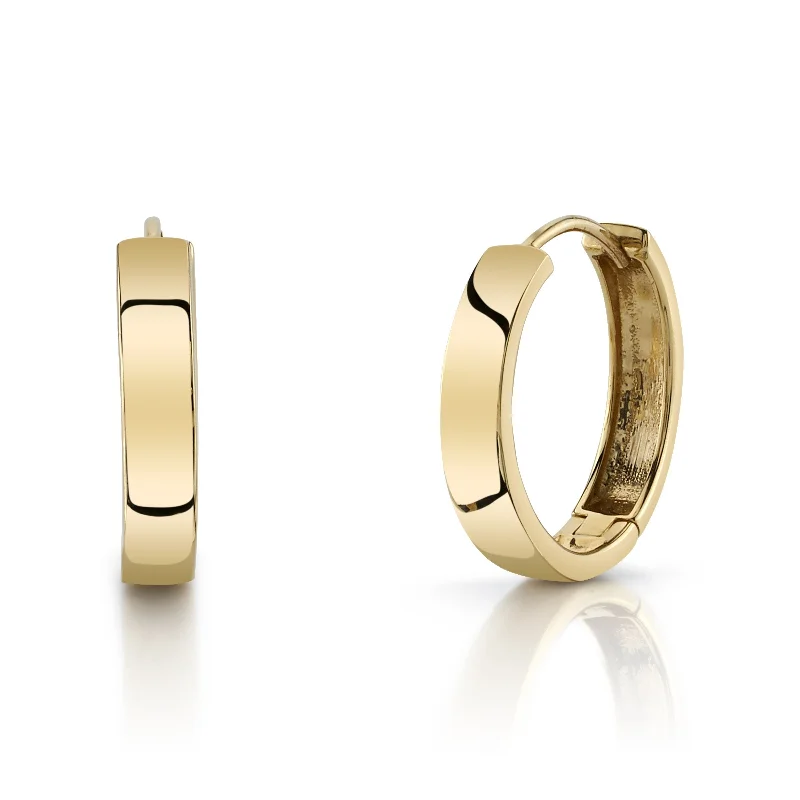 LARGE FLAT GOLD HOOPS