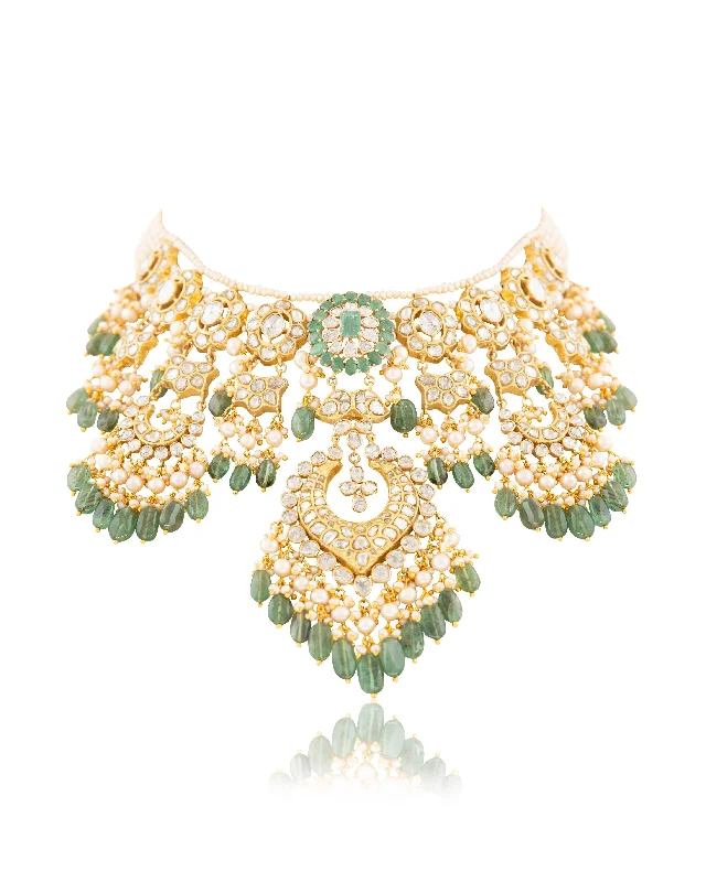 sterling silver toe ring set Laveena Polki Necklace