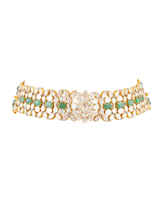 silver infinity symbol bracelet Lavina Polki And Diamond Choker