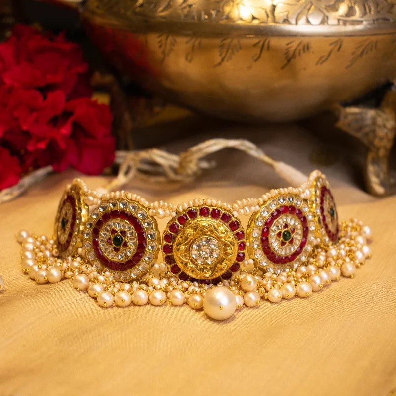 celestial star ring gold Laxmi Polki Choker