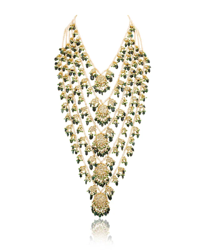 dainty pearl and diamond ring Laxmi Polki Long Necklace