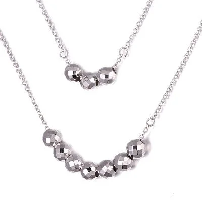 handmade clay bead earrings Layered Beaded Sterling Silver Necklace
