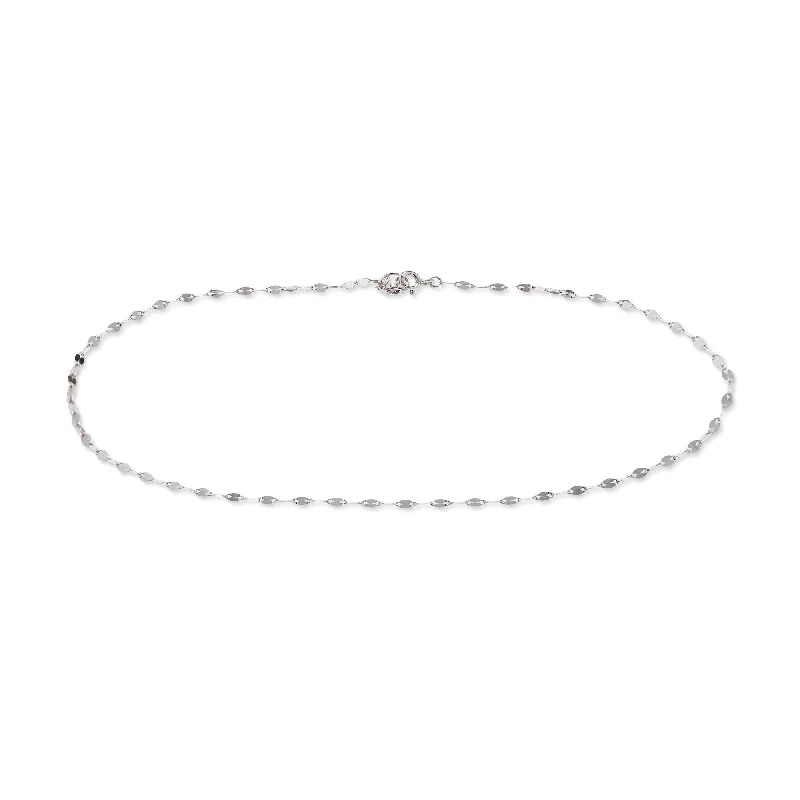 handmade wire-wrapped gemstone ring Boys Tears 18K White Gold Choker