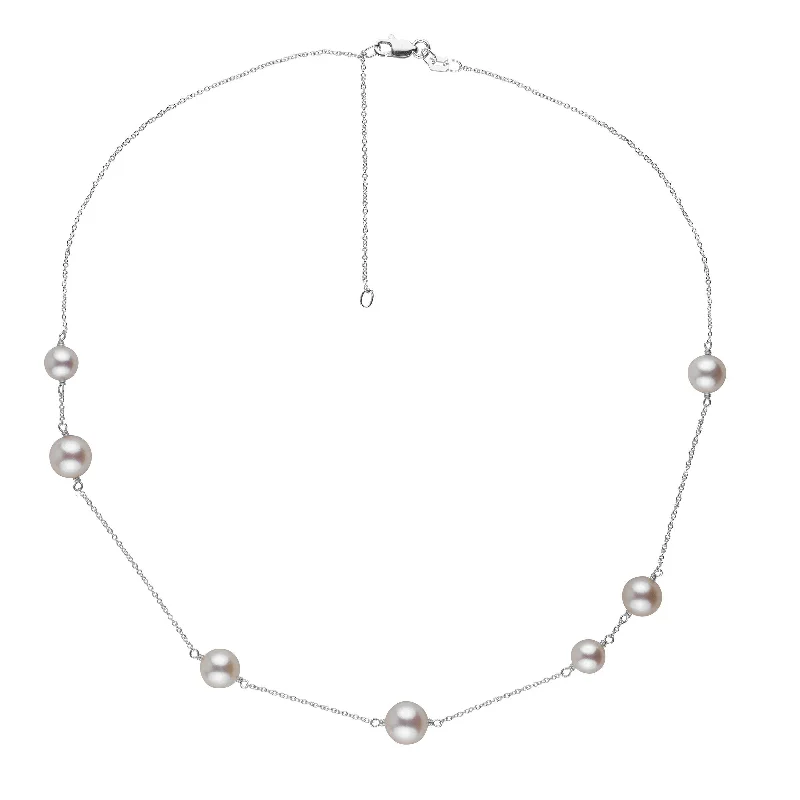 black pearl earrings classic Luna Collection Akoya Pearl Necklace