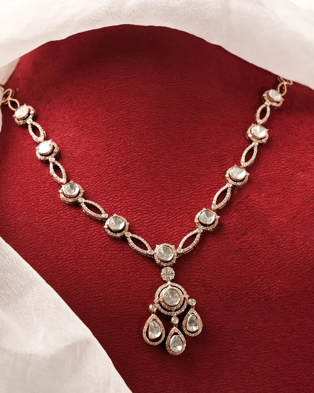real citrine gemstone pendant Mai Polki And Diamond Necklace