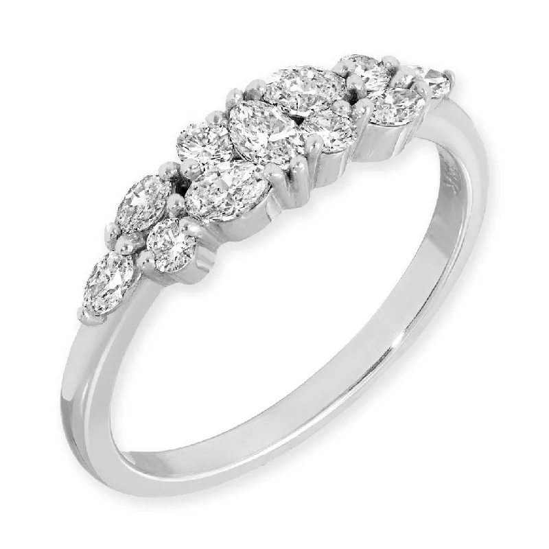 MARQUISE AND ROUND DIAMOND DIANA RING