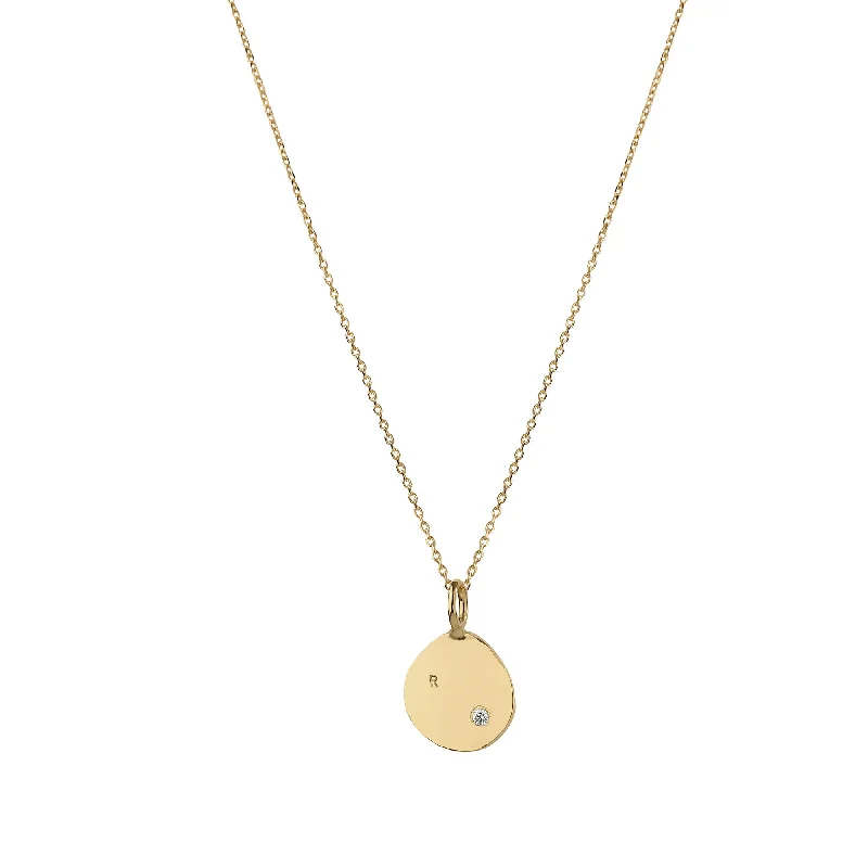 tiny diamond cross necklace Code 14K Gold Necklace w. Diamond