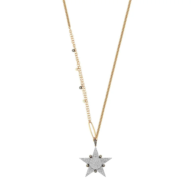 simple engraved wedding ring Maxi Eclectic Star Necklace