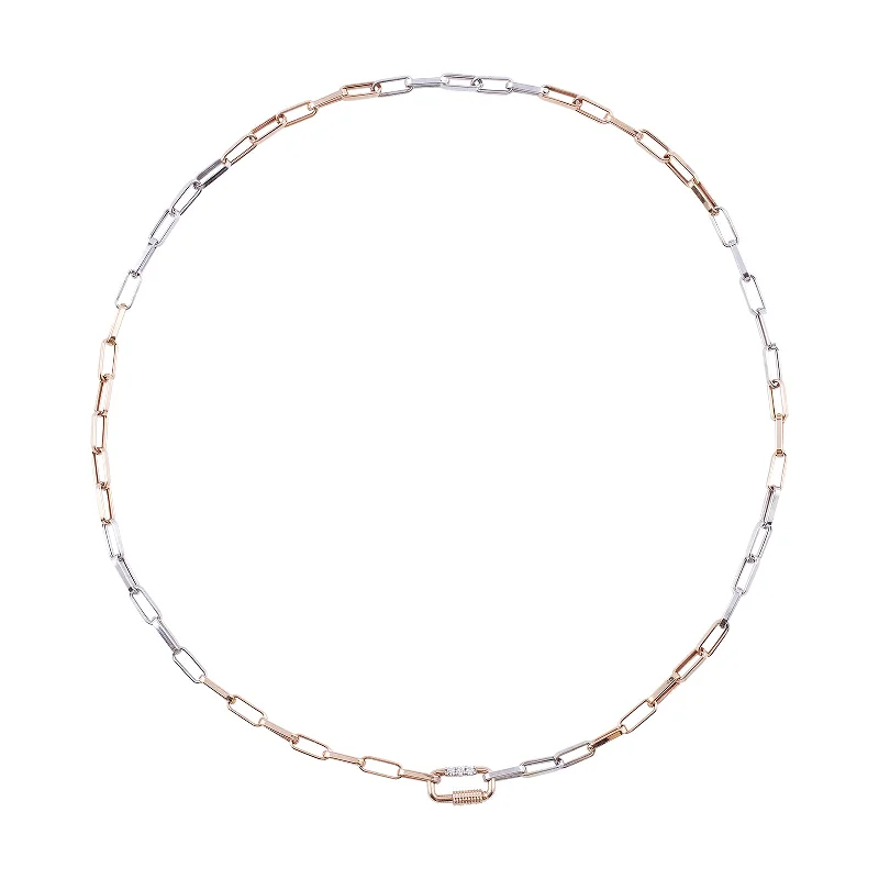silver infinity knot ring Mini Locked Necklace