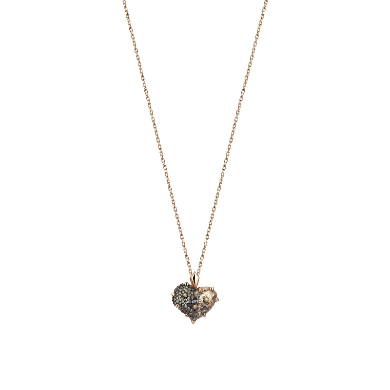 hammered silver pendant necklace Mini Toxic Love Necklace