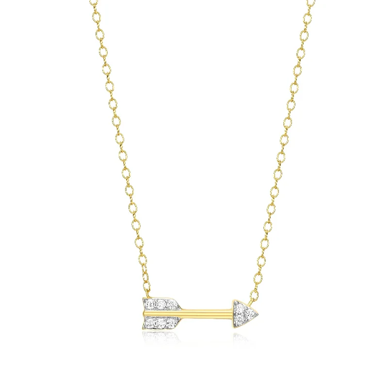 personalized ring with name Monte Luna Gold Plated Arrow Necklace