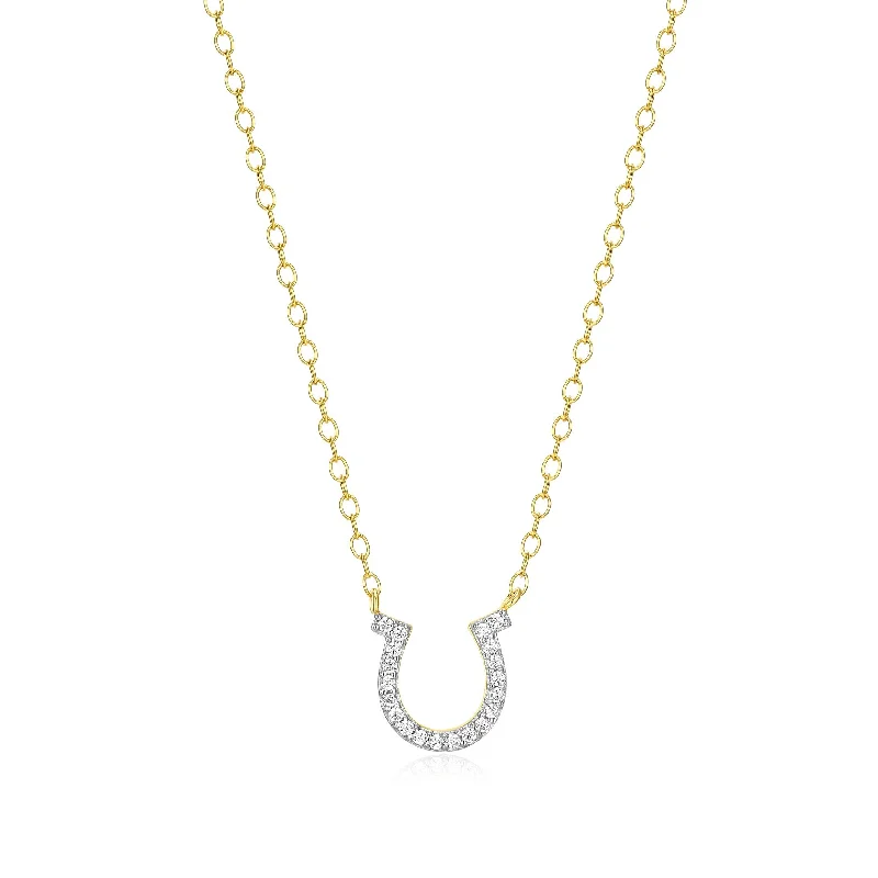 men’s tungsten carbide ring Monte Luna Gold Plated Horseshoe Necklace
