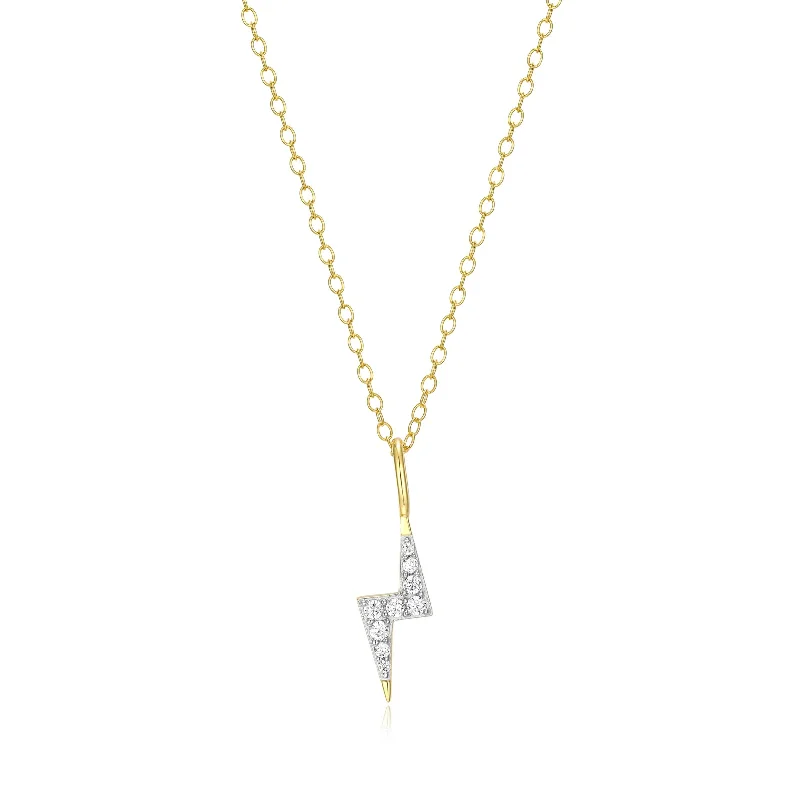 ruby and diamond engagement ring Monte Luna Gold Plated Lightning Bolt Necklace