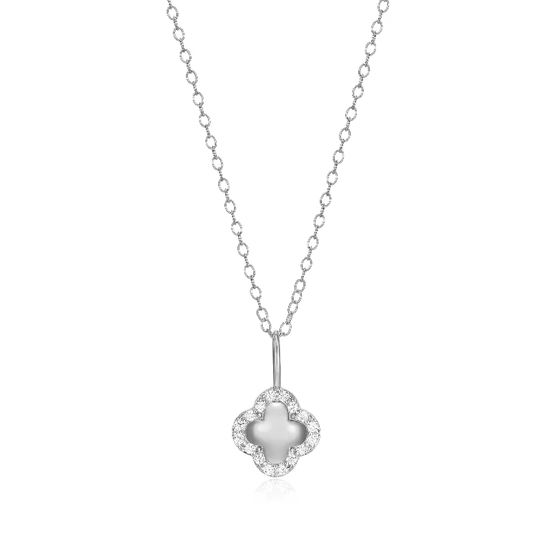 handmade braided anklet Monte Luna Sterling Silver Clover Necklace