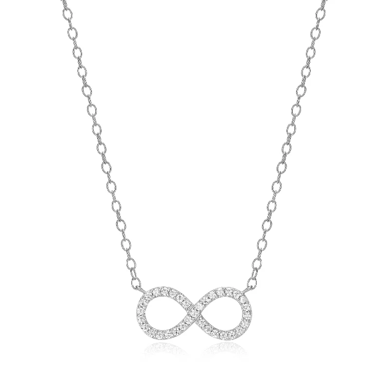 petite diamond promise ring Monte Luna Sterling Silver Infinity Necklace