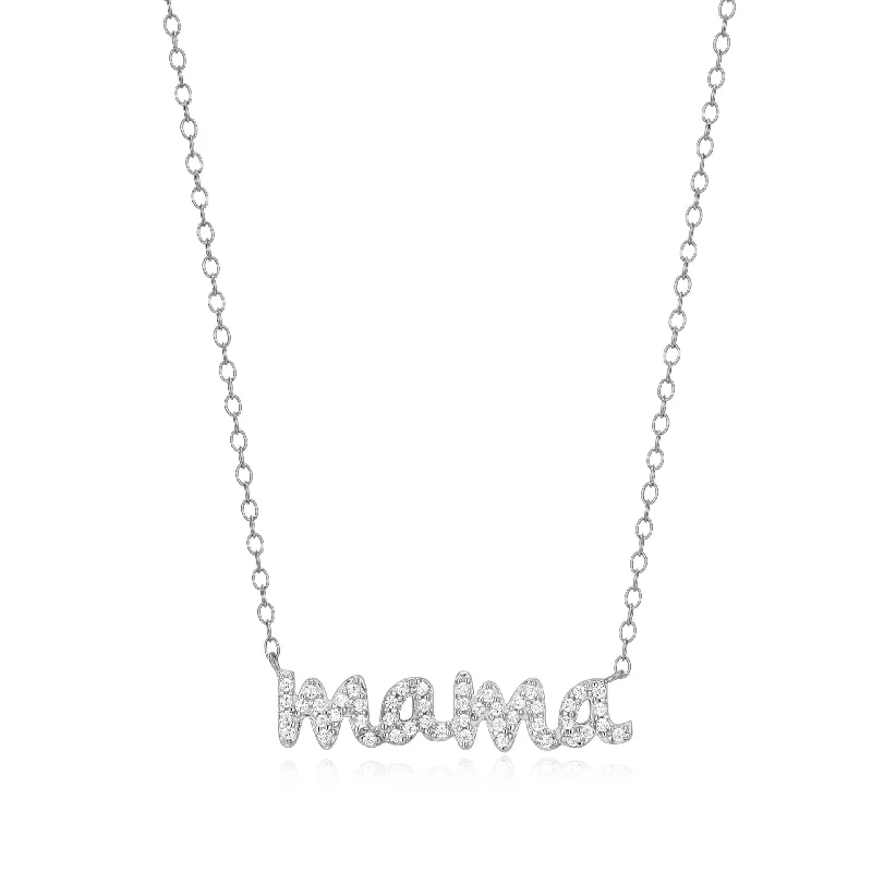 vintage-style diamond halo ring Monte Luna Sterling Silver Mamma Necklace