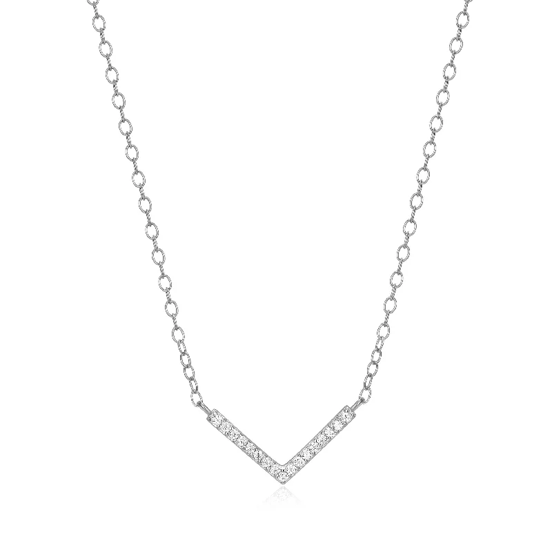 modern geometric drop earrings Monte Luna Sterling Silver Star V Shape Necklace