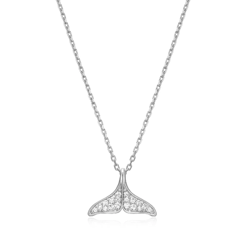 silver-plated bar necklace Monte Luna Sterling Silver Whale Tail Necklace