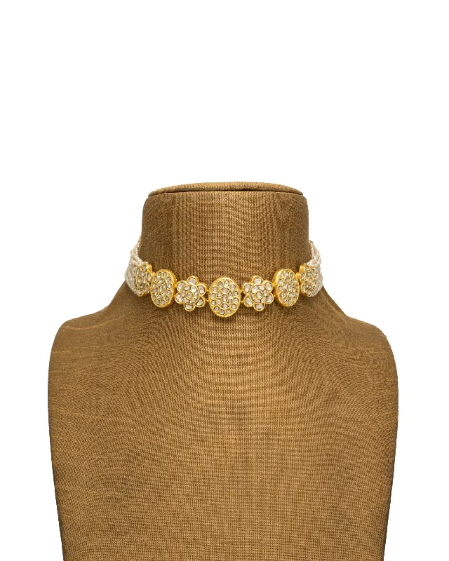 gemstone infinity bracelet Mukta Polki Choker