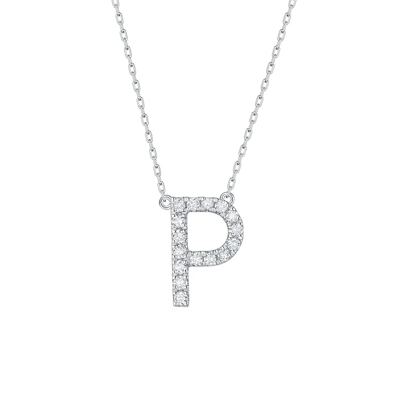 silver infinity knot ring My Type 0.22ct "P" Lab Grown Diamond Necklace NL-00161WHT