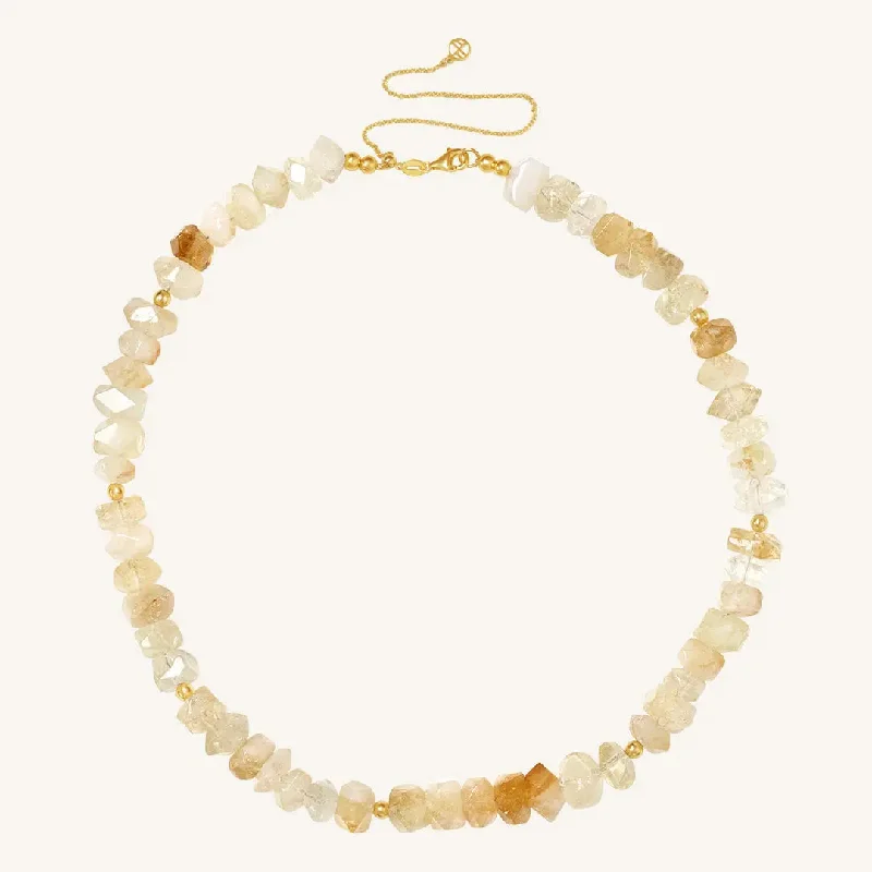 minimalist black pearl necklace Myall Citrine Necklace - Stone of Confidence