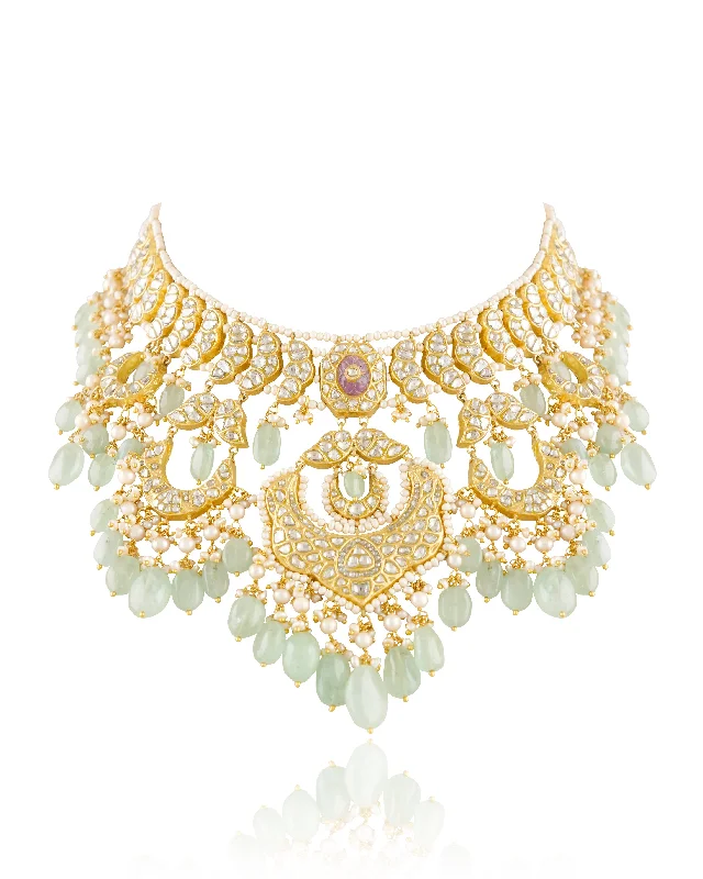 celestial moon and star bracelet Nadima Polki Necklace